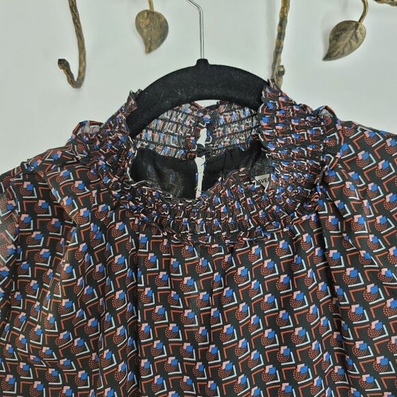 Avec les filles patterned long sleeve mini dress - Picture 12 of 13